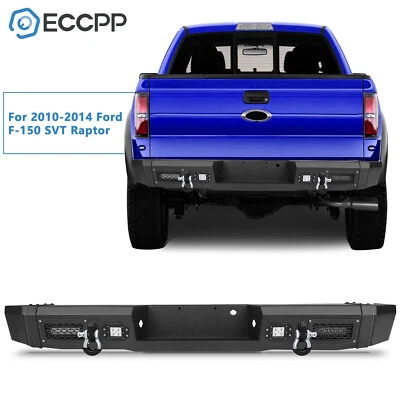ECCPP Rear Bumper w/ 4x LED Lights&D-rings for 2009-2014 Ford F150 SVT Raptor Foto 1 de 4