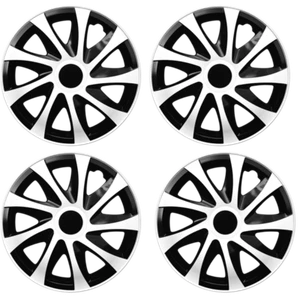 14" Wheel Covers Hub Caps 14 Inch Wheel Trims Trim Set Of 4 Plastic [DRAC WHITE] - Picture 1 of 6