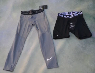Nike Pro Training Pants Size Boys S & Hurley Pro Light Shorts Size Boys L. - Image 1 of 4
