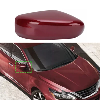 Tapa de cubierta de espejo retrovisor de puerta lateral derecho roja sin intermitente para Nissan Altima 2013-2018 Foto 1 de 4