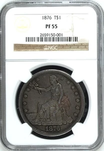 1876 PP Trade Dollar NGC PF-55 - Bild 1 von 2