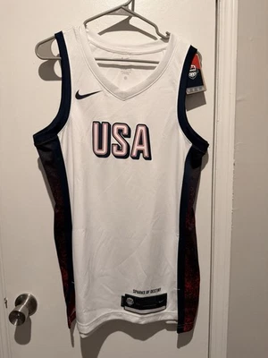 NIKE КОМАНДЫ США ОЛИМПИЙСКИЙ БАСКЕТБОЛ БЕЛЫЙ ДЖЕРСИ FV5517-100 МУЖСКОЙ РАЗМЕР M 44 - Изображение 1 из 4