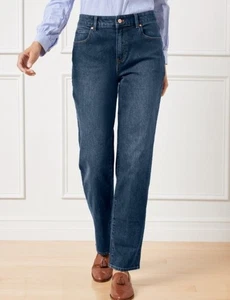 NWT Talbots High Waist Relaxed Jeans Straight Leg Stillwell Wash Size 22WP - Picture 1 of 8