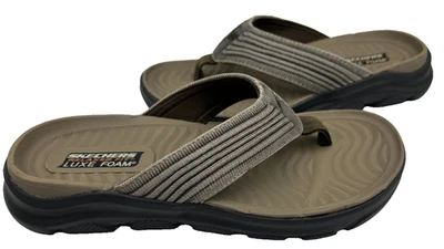 Sandalias Skechers Para Hombre Calce Relajado Alcano Vencino Chanclas Tostadas Talla:9 157N Foto 1 de 4