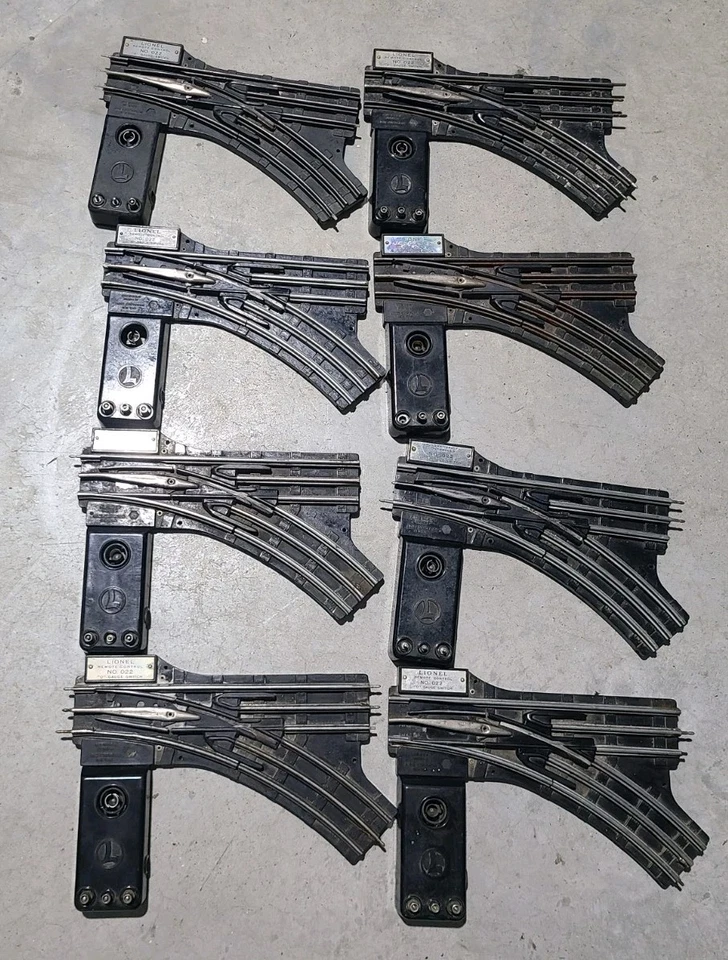 DE COLECCIÓN LIONEL NO. 022 CONTROL REMOTO IZQUIERDO O INDICADOR INTERRUPTOR DE PISTA LOTE DE 8 Foto 1 de 4