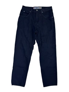 VTG Anchor Blue Brand Loose Zip Fly Jeans Black Mens Size 34x32 Y2K Skate Grunge - Picture 1 of 12