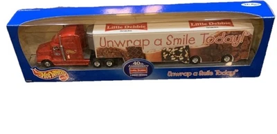 HOT WHEELS LITTLE DEBBIE 40TH ANNIVERSARY UNWRAP A SMILE TODAY TRACTOR TRAILER - Image 1 of 4