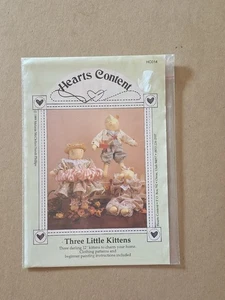 TRES GATITOS 12" Gatito Muñeca Patrón HC014 por Hearts Contenido ENVÍO GRATUITO - Imagen 1 de 1