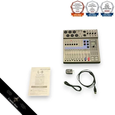 ZOOM LiveTrak L-8 8ch Live Podcast Digital Mixer and Recorder L8 L 8 Japan Used - Image 1 of 4
