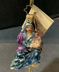 Christopher Radko Ornamento Benditos Comienzos Gema María y Niño Jesús Etiqueta Original - Imagen 1 de 8