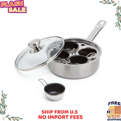 Demeyere Resto 4-Cup Stainless Steel Egg Poacher Set - Image 1 of 4