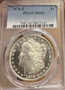 1878-S PCGS MS65 Morgan Silver Dollar - Picture 1 of 5