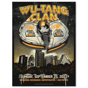 Wu Tang Clan 2022 Austin, Texas Limited Edition 73/100 by Gut42 18 X 24 - Picture 1 of 3