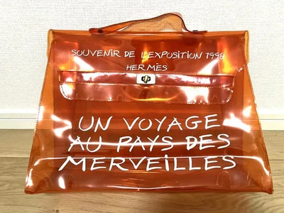 Bolso Kelly Hermes Naranja Vinilo De Colección Raro Coleccionable Lujo Bolso Japón Fs Foto 1 de 4