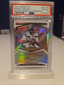2020 Plates And Patches Russell Wilson Mystic Marks Auto Seahawks #18/30 - Picture 1 of 3