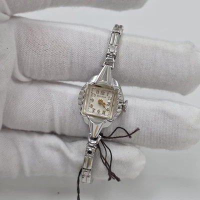 Bulova Miss America-F Cocktail Wine Up Ladies Watch 1953 Vintage 10k Gold Plate - Image 1 of 4