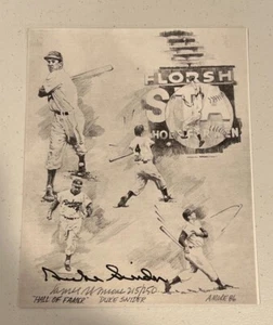 DUKE SNIDER Hand Signed 8 X 10 James Amore Limited Edition Print DODGERS XX/250 - Picture 1 of 1