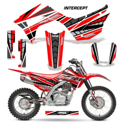 Pegatinas gráficas MX + #calcomanías PLT para Honda CRF125F 2019-2025 INTERCEPT GRY R Foto 1 de 2