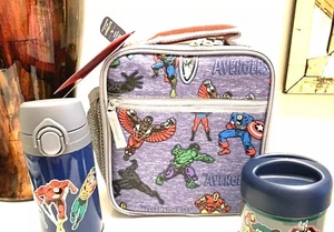School Pottery Barn Disney LUNCH BOX+marvel Avengers superhero Water Travel set - Picture 1 of 19