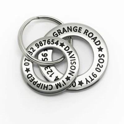 Lavadora de disco personalizada para identificação de cachorro de estimação - Aço inoxidável GRAVAÇÃO GRÁTIS - Imagem 1 de 3