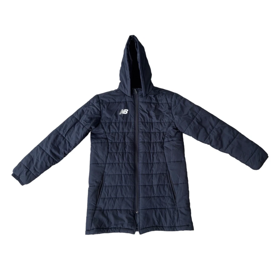 Chaqueta acolchada larga New Balance negra para mujer mediana (M) Foto 1 de 4