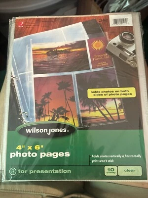 Clear Photo Pages 3-10 PACKS Of 4”x6” 21462 Wilson Jones Total Sheets 30 - Image 1 of 3