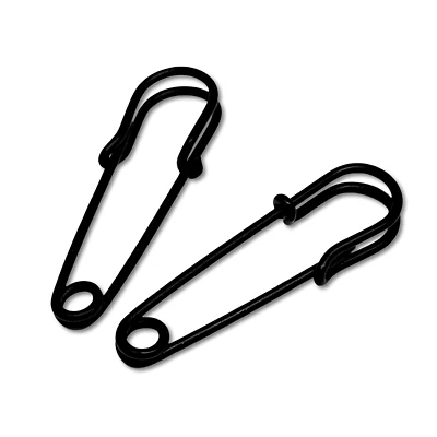 Sicherheitsnadel Ohrringe Schwarz Punk Neu Bohemia Stahl Alternative Rebel Sc... - Bild 1 von 4