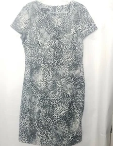 AGB Women's Dress Short Sleeve Design Geometric Black/white Size 14 - Picture 1 of 8