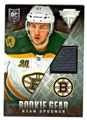 2013-14 Panini Titanium ROOKIE GEAR RELIC #RG-RSP RYAN SPOONER RC Boston Bruins - Image 1 of 2