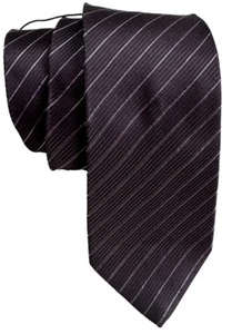 PAUL SMITH Black Silk Tie | Silver Stripe | 6cm Width |Blue Polka lined | LUXURY - Picture 1 of 2