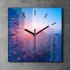 Silent Clock Canvas Photo Wall Image Home decor Framed City abstract 30x30