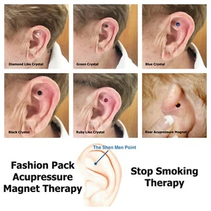 Acupressure Earring Stop Smoking Magnets Fashion Pack 5 New Kits 2025 Success - Picture 1 of 5