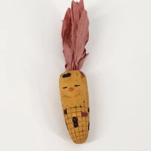 Anthropomorphic Ceramic Corn w/ Husk 5.5" Kitschy MCM Autumn Decor Mini Figurine - Picture 1 of 5