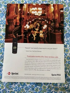 Vintage 1998 Sprint PCS Print Ad Cellular Phone Predictable Bill - Picture 1 of 7