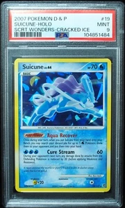 Suicune 19/72 Cracked Ice Secret Wonders Holo Pokemon Card PSA 9 Mint - Picture 1 of 2