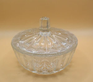 Deckeldose, Bonboniere, Schale & Deckel,  geschliffenes Muster - Bild 1 von 3