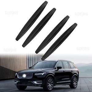 4Pcs Carbon Fiber Grain Anti-Collision Strip Bumper Protector For Volvo XC90 - Picture 1 of 13