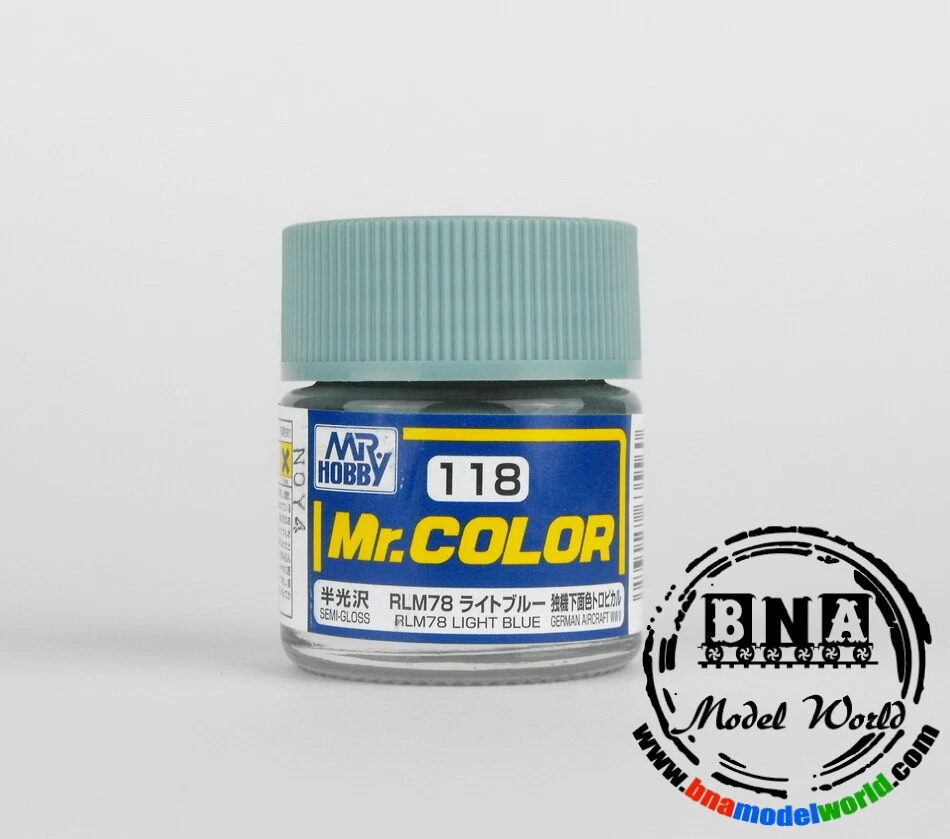 Gunze Sangyo/GSI Mr.Color Lacquer Paint - Semi-Gloss RLM 78 Light Blue (10ml) - image 1 of 1