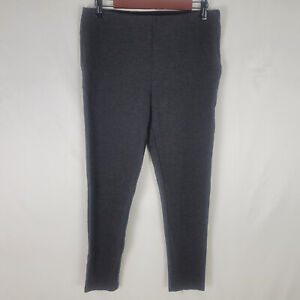 Ann Taylor Leggings Womens Size 10 Mid Rise Charcoal Side Zip Pants Stretch