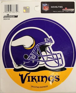 Calcomanía de vinilo redonda de 4,5" de la NFL Minnesota Vikings, nueva - Imagen 1 de 1