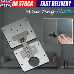12 Kitchen Cupboard Door Hinge Repair Kit Plate and Fixing Screws Cabinet Hinges - Picture 1 of 26