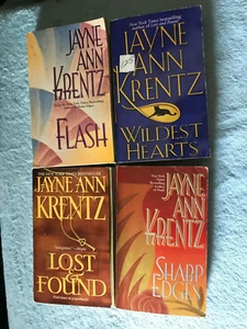 Jayne Ann Krentz 4 Book Lot - Wildest Hearts, Flash, Sharp Edges & Lost & Found - Picture 1 of 7