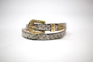 Banda de sombrero de serpiente pitón, banda de sombrero exótico, Toquilla, (1/4"") banda de sombrero occidental - Imagen 1 de 3