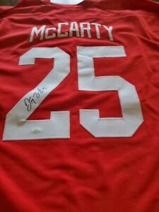 Darren McCarty Autographed Detroit Red Wings Custom Red Jersey  JSA COA