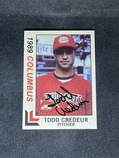 Todd Credeur 1989 Best Columbus Mudcats #26 Auto Autographed Signed MILB Card