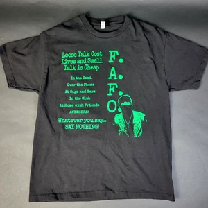 OOAK FAFO Punk Revolutionary Antifa SAY NOTHING Shirt American Apparel Gr. L - Bild 1 von 7