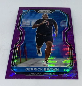 Derrick Brown - Carolina Panthers 2020 Panini Prizm Fanatics Purple Pulsar #365 - Picture 1 of 3
