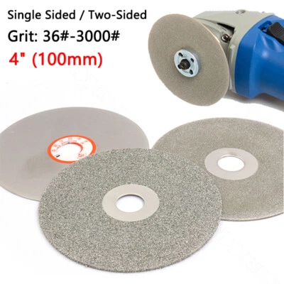 4" 100mm Diamond Coated Flat Lap Wheel Grinding Polishing Disc Disk 36-3000 Grit - Image 1 of 4