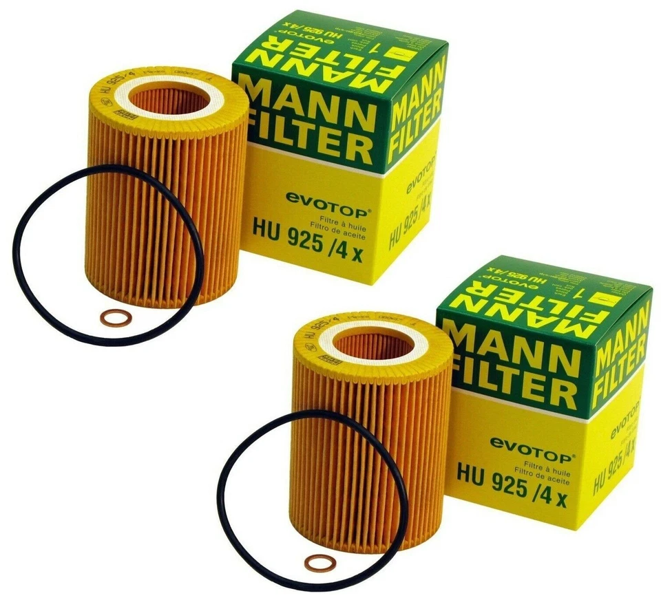 Set 2 Engine Oil Filters for BMW E36 Z3 E39 E46 E60 E83 X3 325xi 528i L6 Mann - Image 1 of 1