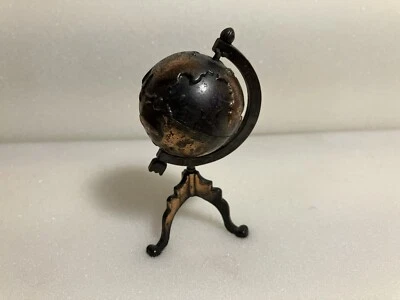 Vintage Durham Industries 1976 Dollhouse Globe Bronze Figurine Globe Miniature - Image 1 of 4